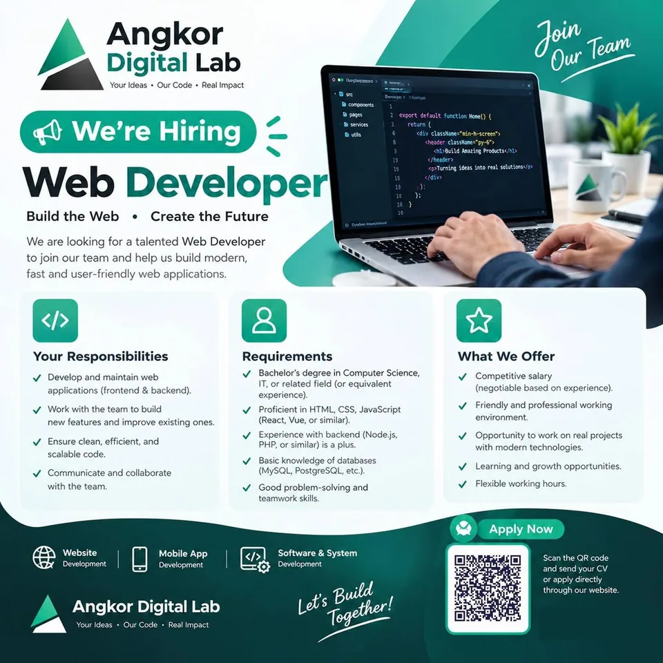 Web Developer (Full-Stack / Junior) — Angkor Digital Lab
