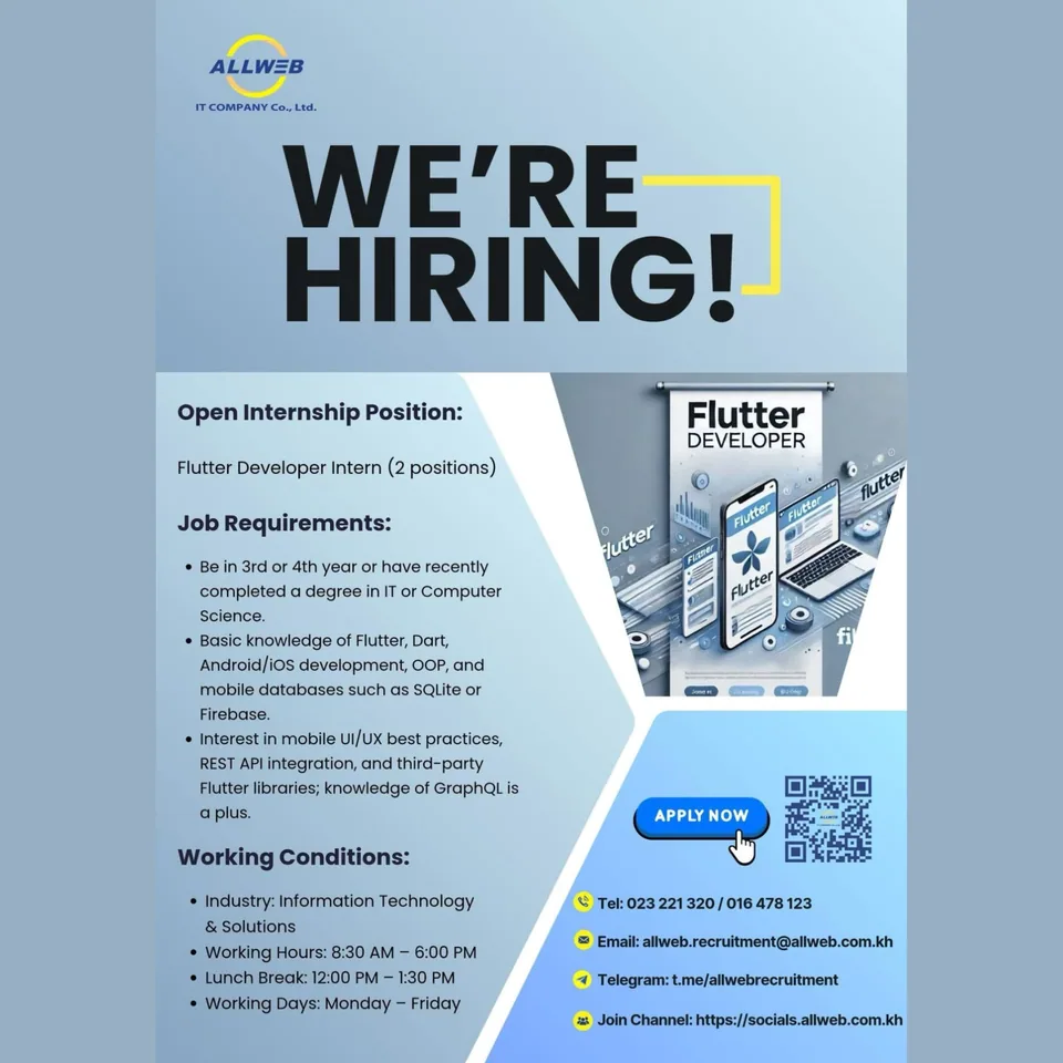 Flutter Developer Intern (2 Positions) — ALLWEB IT